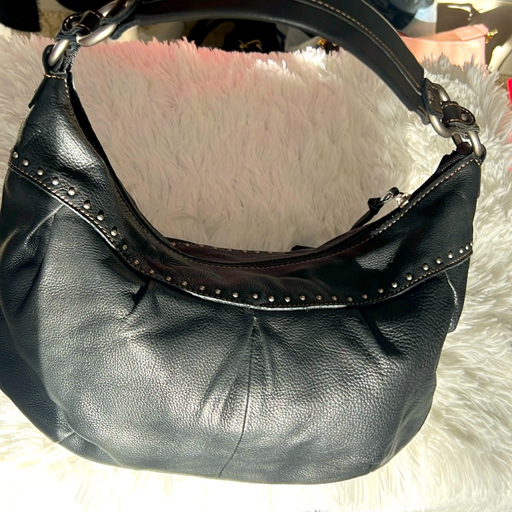 Fossil vintage studded hobo leather bag